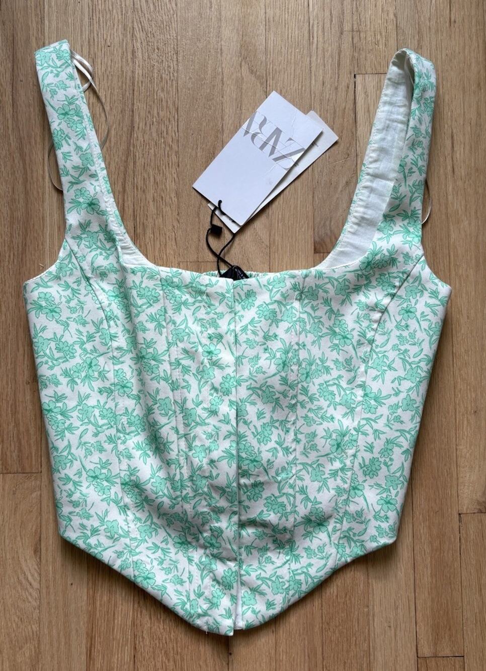 Zara Poplin Corset Top New With Tags Women’s Small